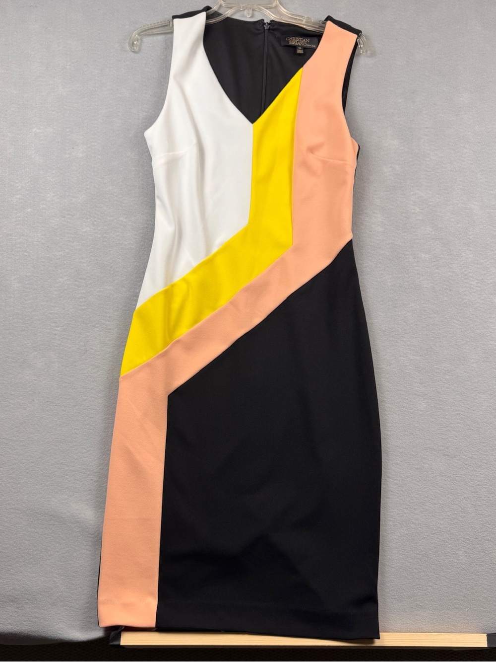 Christian Siriano Dress Women's Color Block Shift Sleeveless Dress Size Large